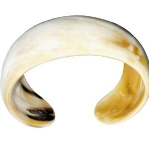 Vintage Textured Cow Horn Cuff Bracelet